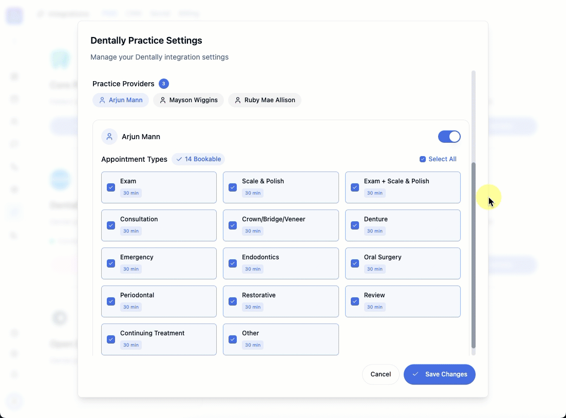 Availability Toggle button